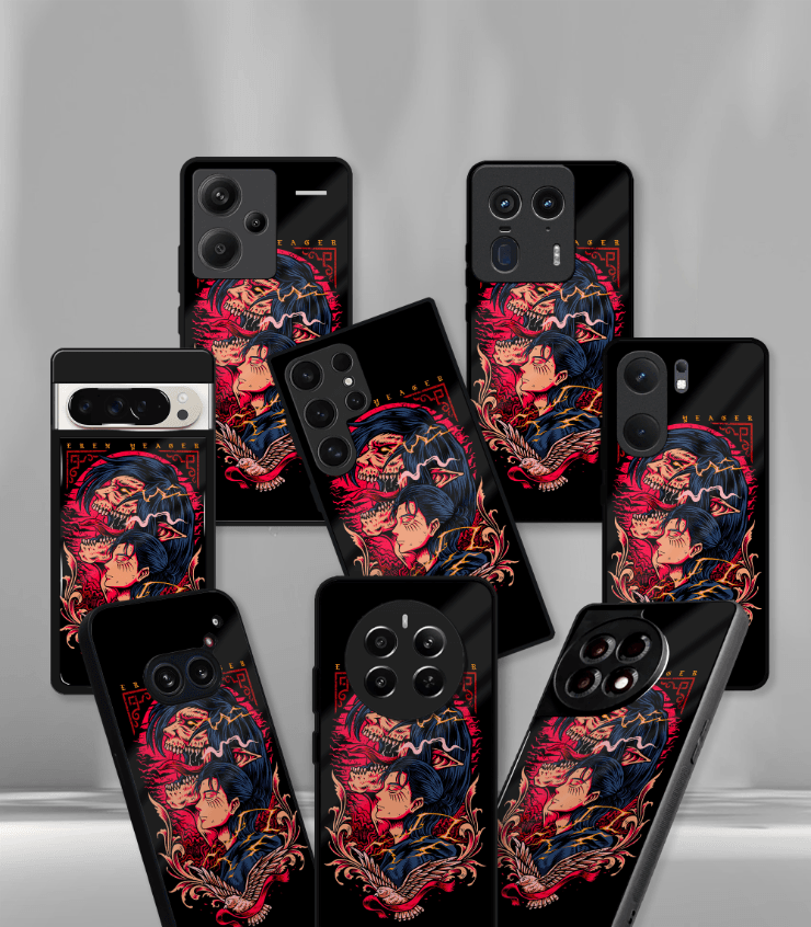anime printed premium glossy phone case compatible for all phone models