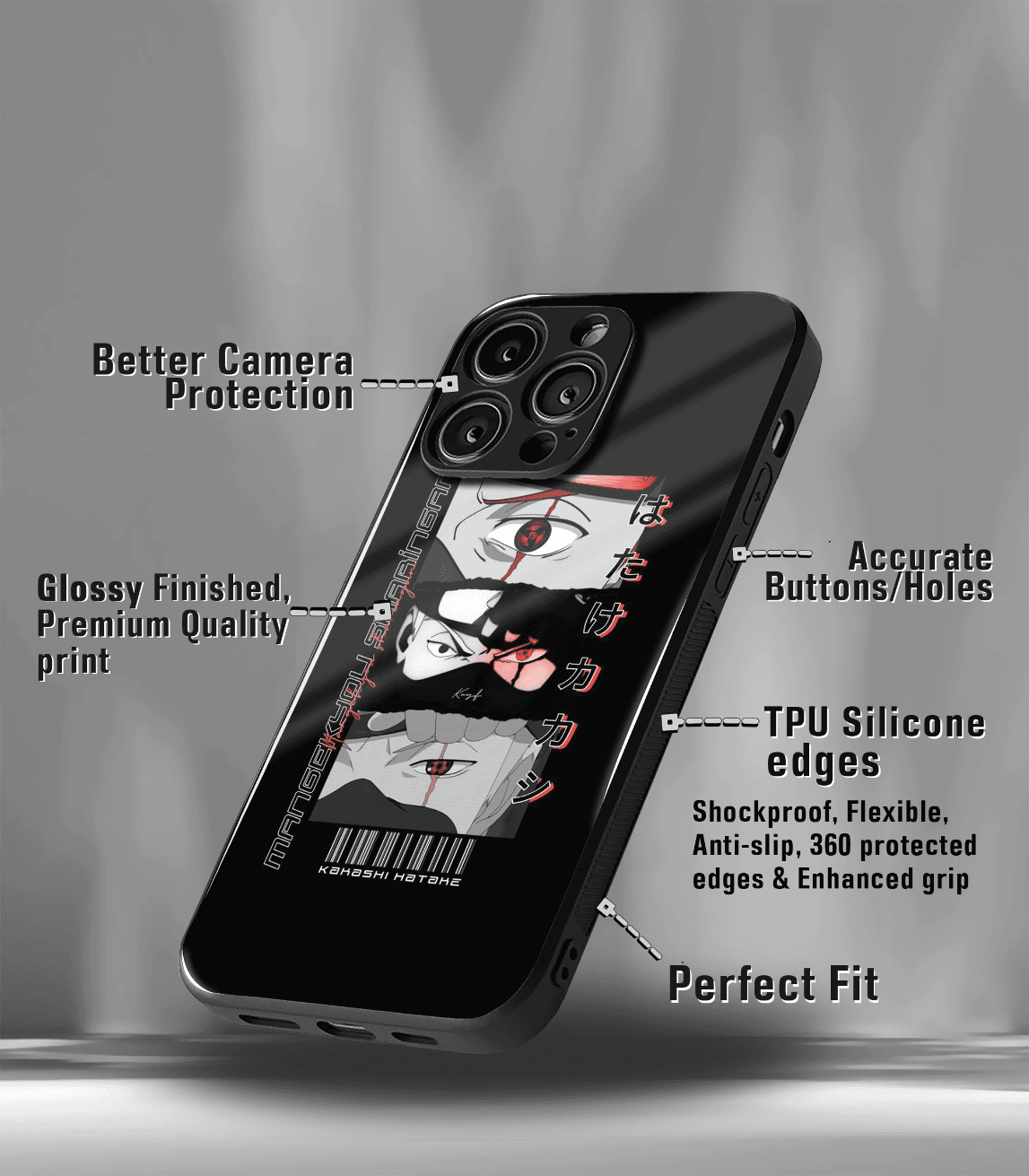 anime printed premium glossy phone case compatible for all phone models