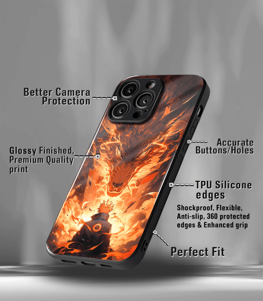 anime printed premium glossy phone case compatible for all phone models