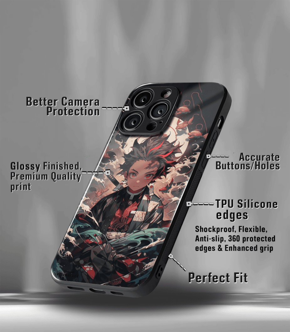 anime printed premium glossy phone case compatible for all phone models