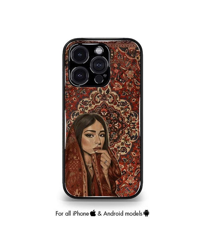 Islamic Lady Arabic Fusion red Premium Case