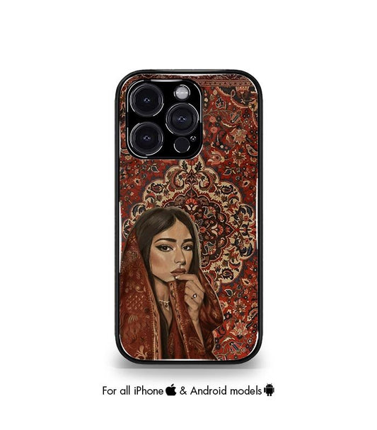 Islamic Lady Arabic Fusion red Premium Case