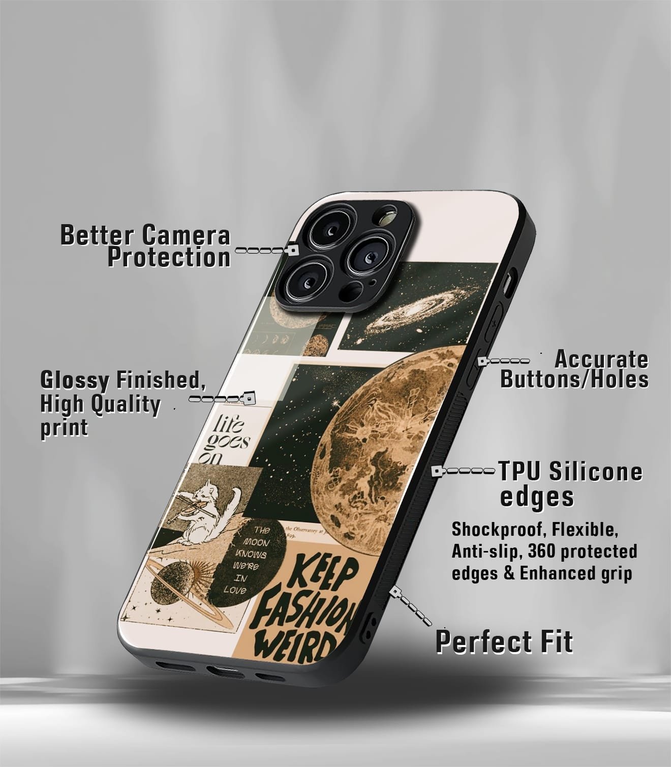 aesthetic bliss premium glossy phone case
