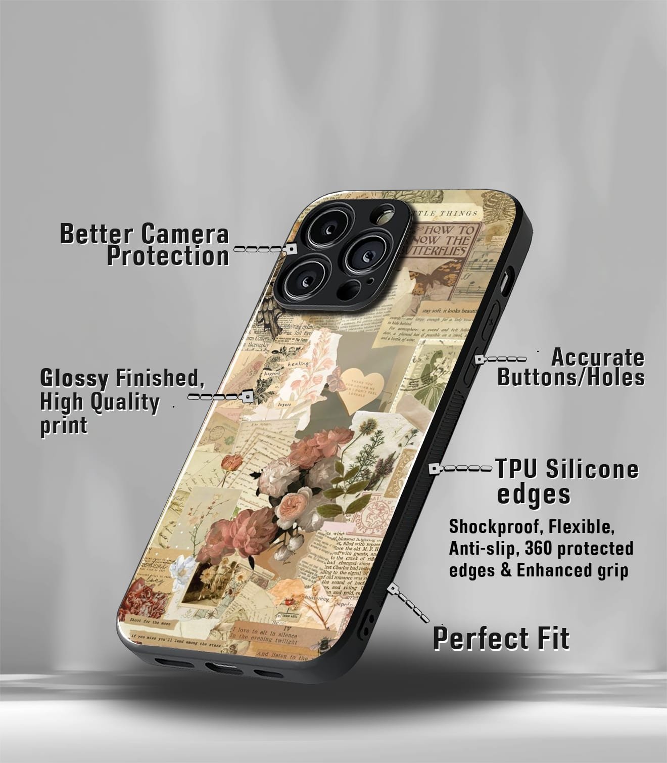 aesthetic bliss premium glossy phone case