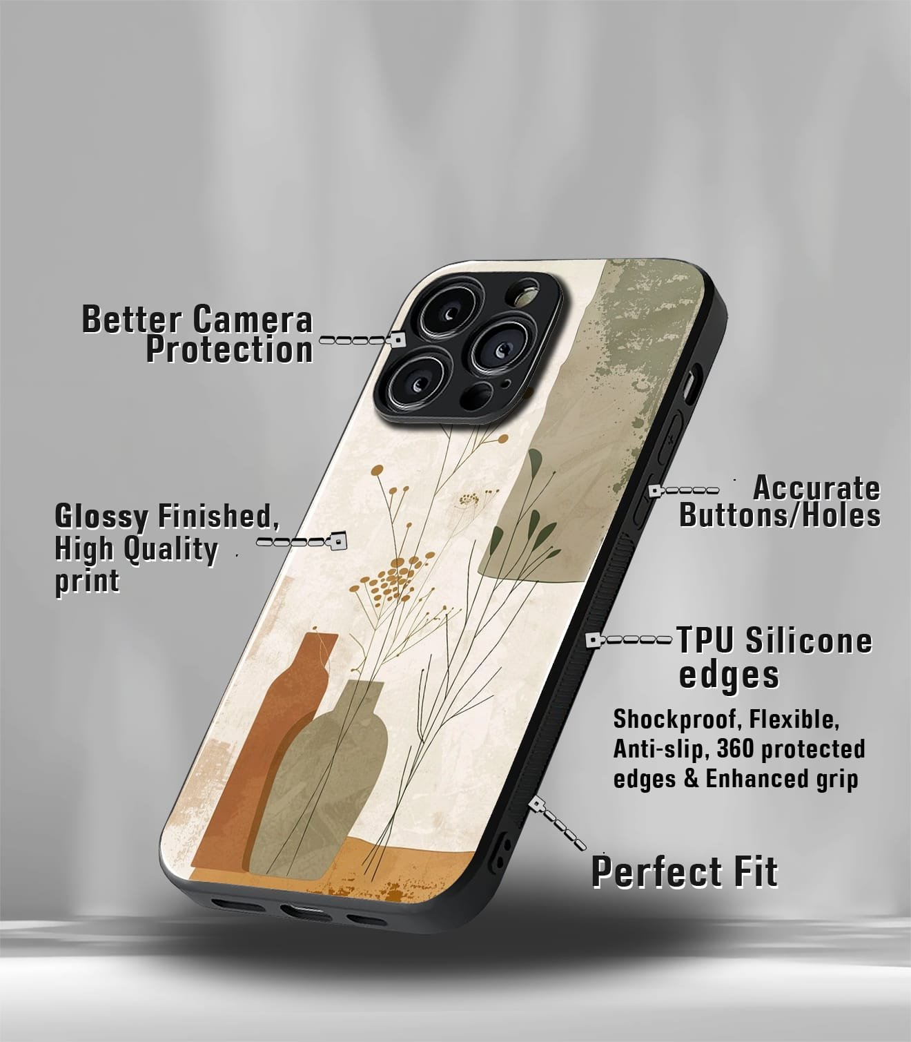aesthetic bliss premium glossy phone case