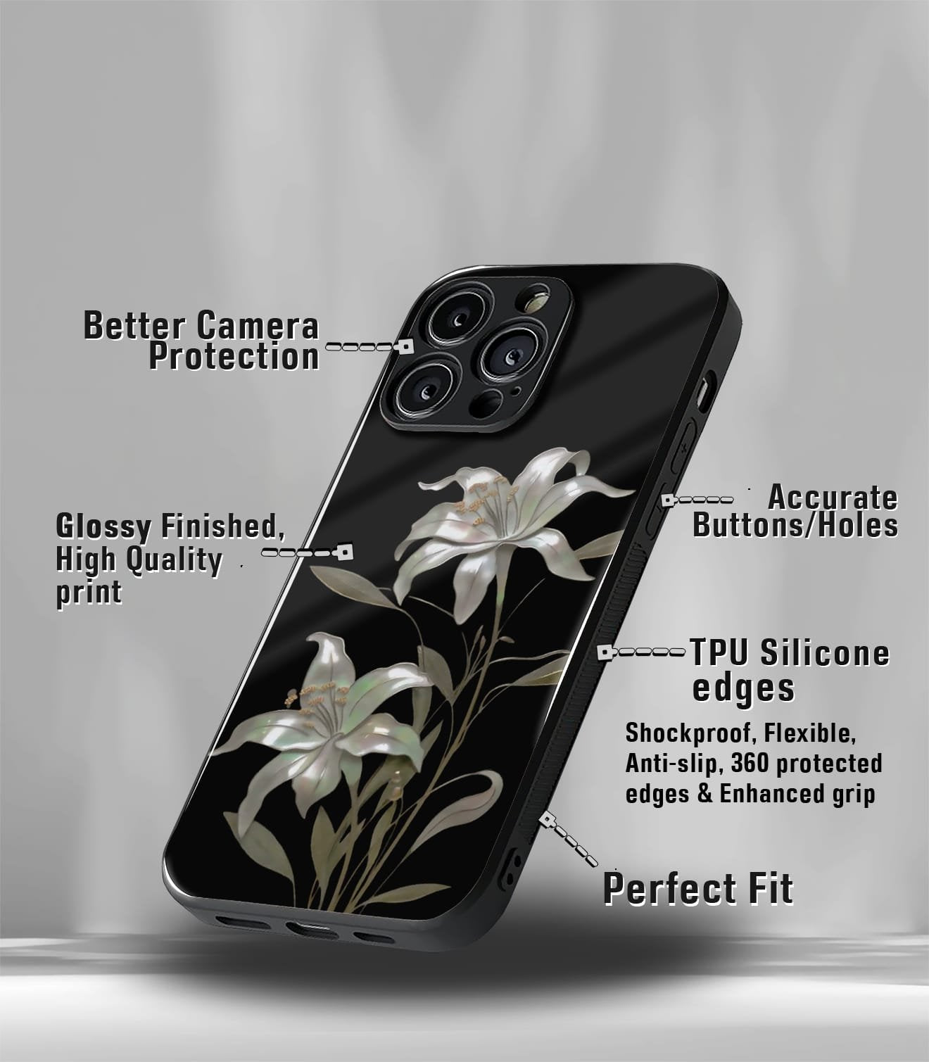 aesthetic bliss premium glossy phone case