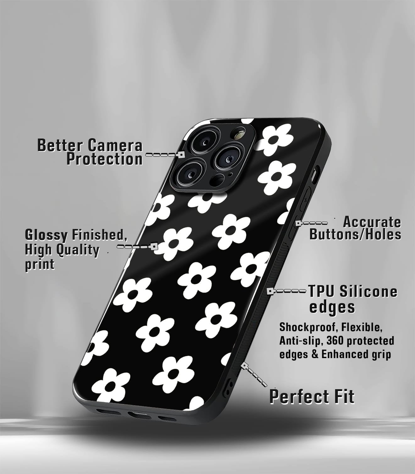 aesthetic bliss premium glossy phone case