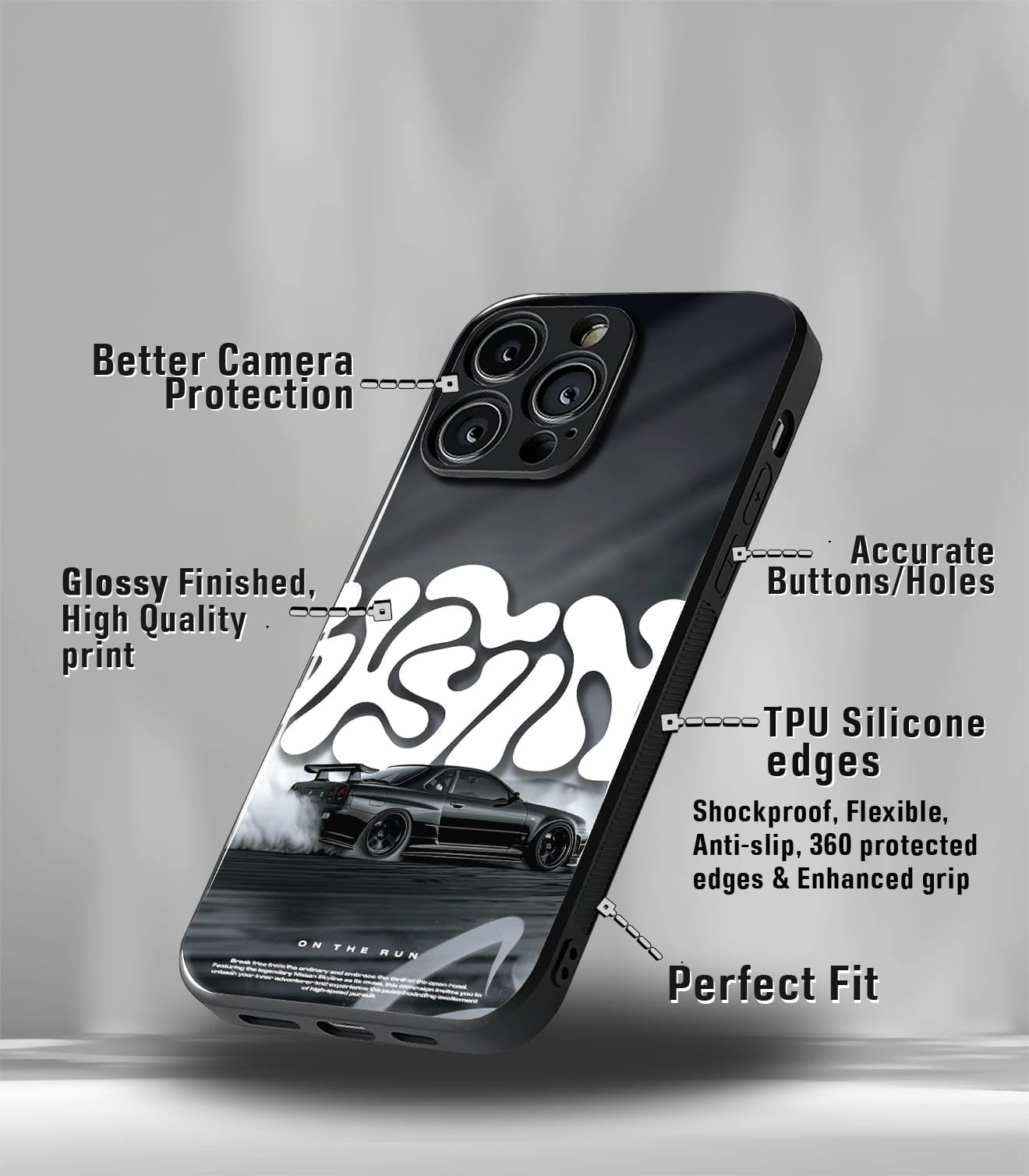 skyline premium glossy phonecase compatible for every phone models.