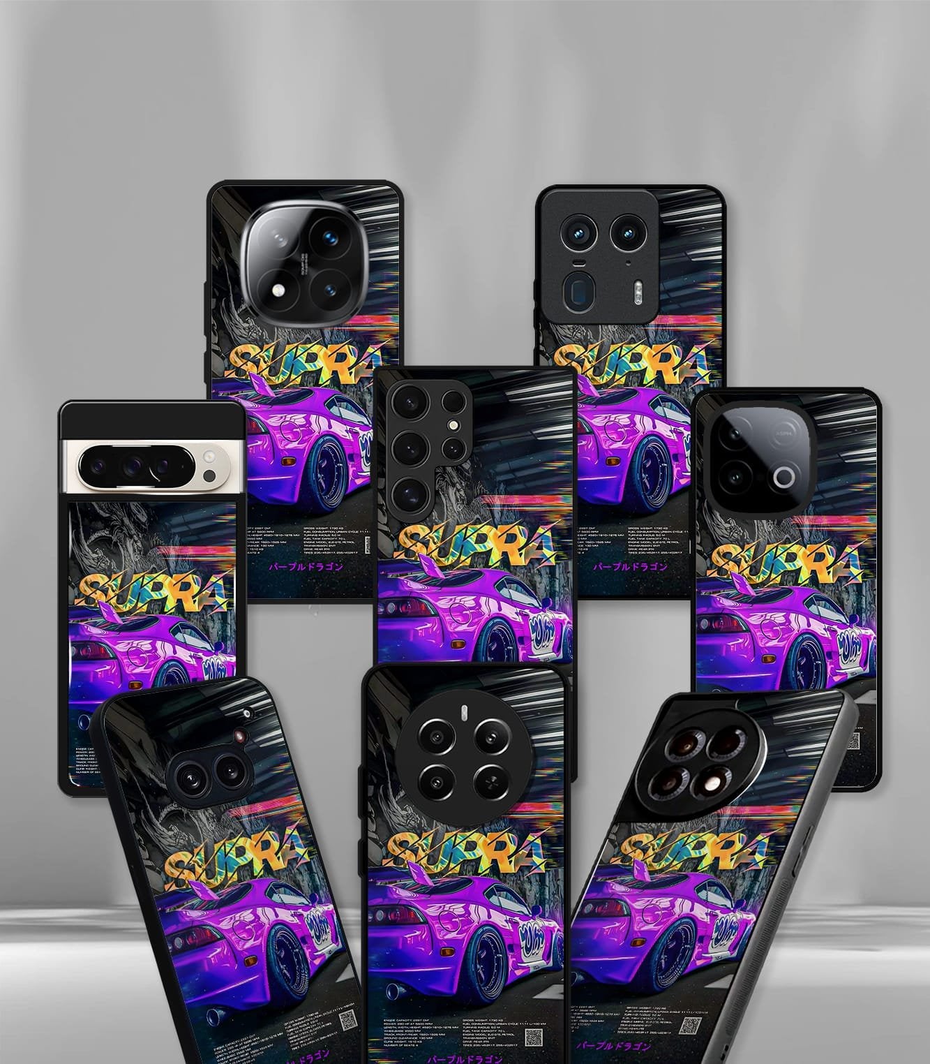 supra car premium glossy phone case compatible for every phone models.
