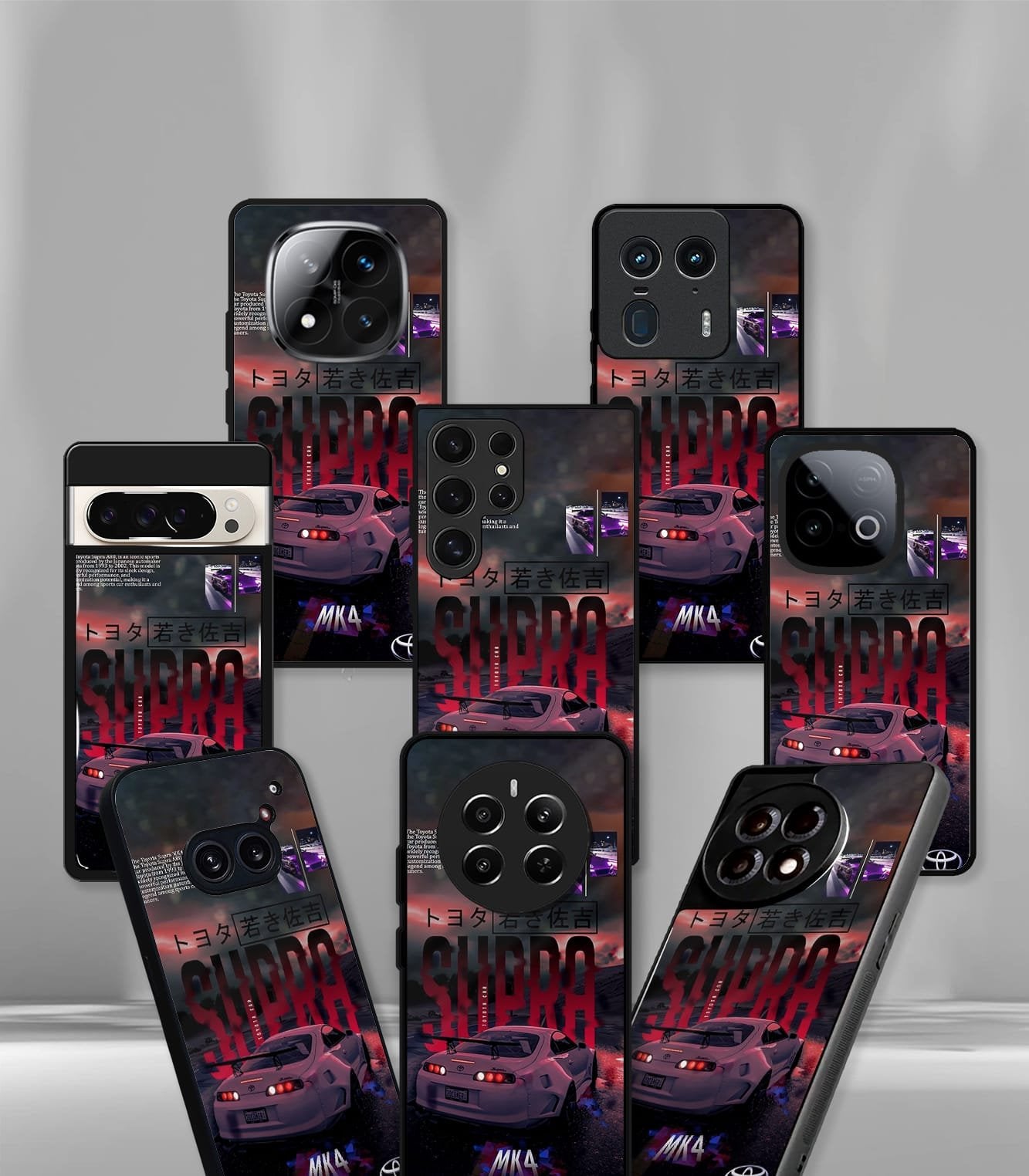 supra car premium glossy phone case compatible for every phone models.