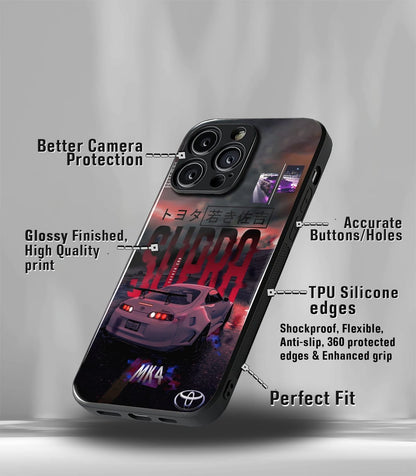 SUPRA car Premium Glossy Phone Case compatible for every Phone Models.