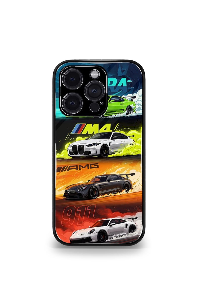 automotive collage premium glossy phone case compatible for every phone models.