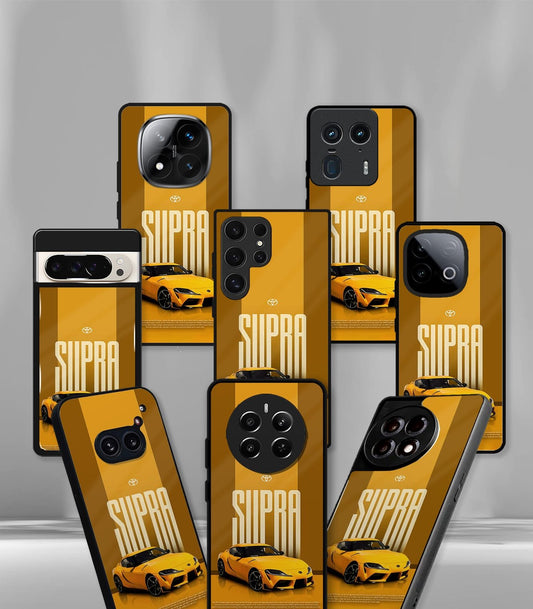 Supra Yellow Premium Glossy Phone Case compatible for every Phone Models.