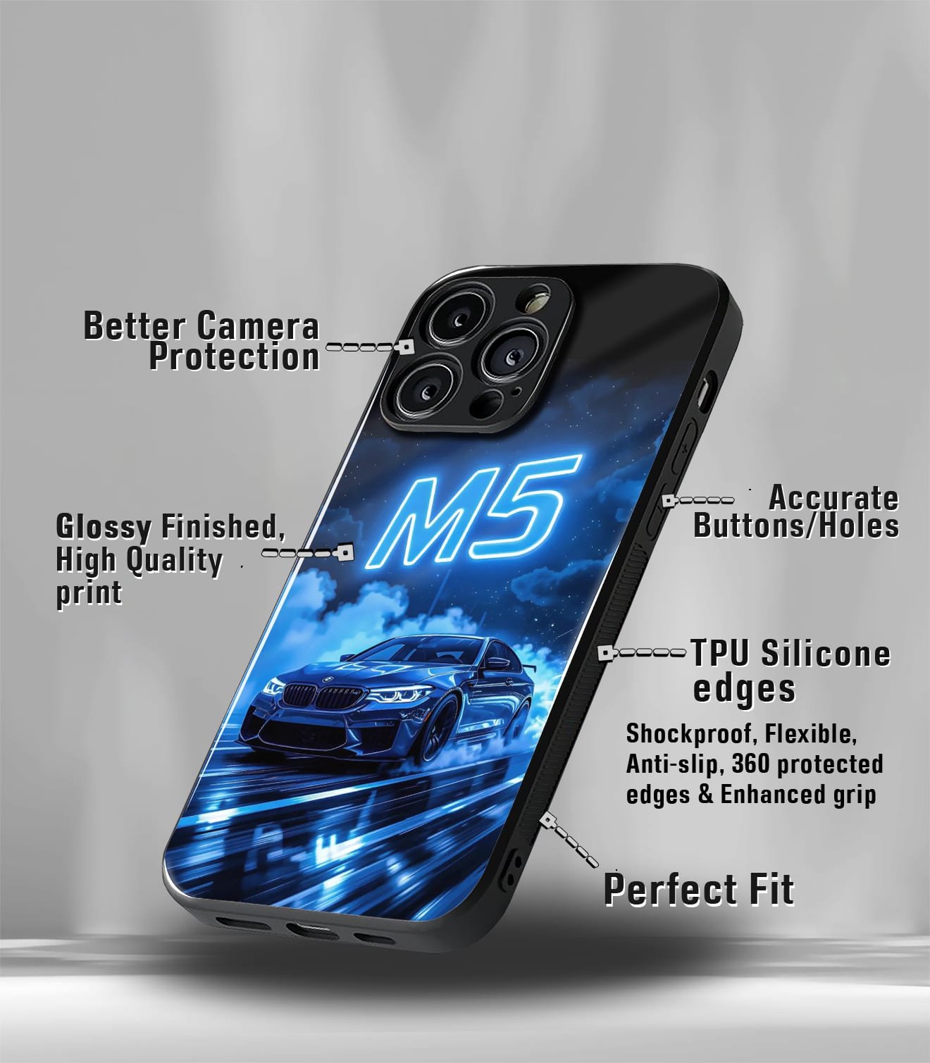 super car automotive premium glossy phone case compatible for every phone models.