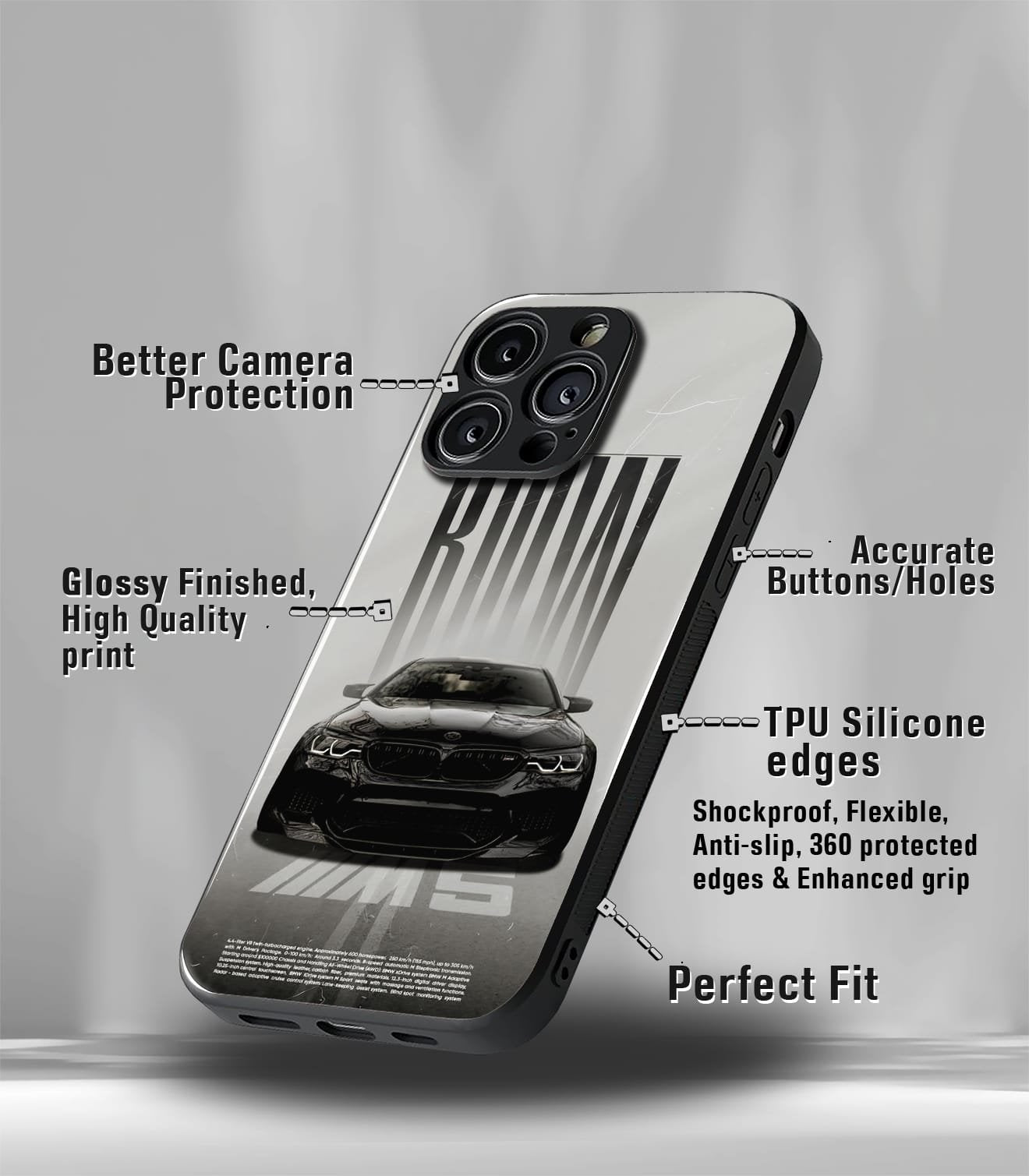 super car automotive premium glossy phone case compatible for every phone models.