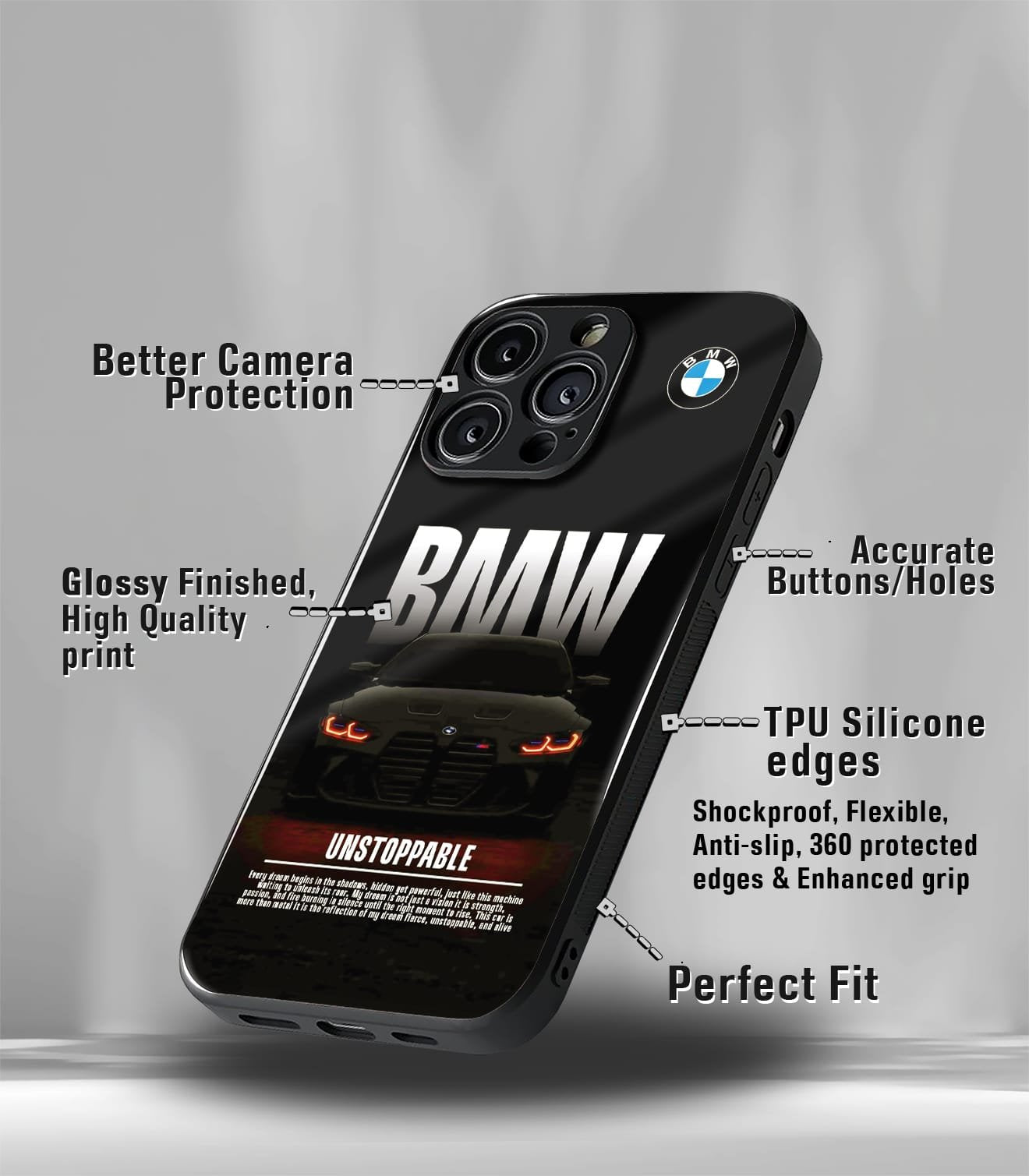 super car automotive premium glossy phone case compatible for every phone models.