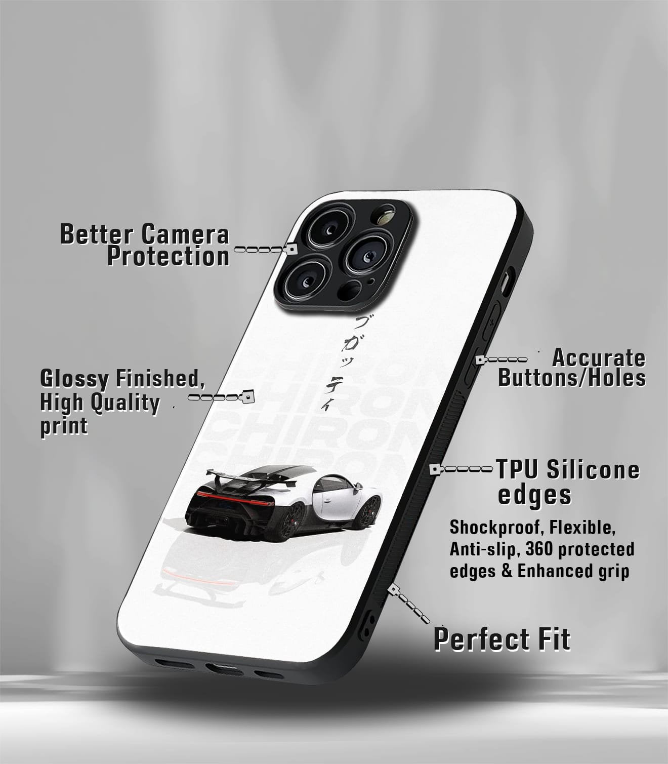 super car automotive premium glossy phone case compatible for every phone models.