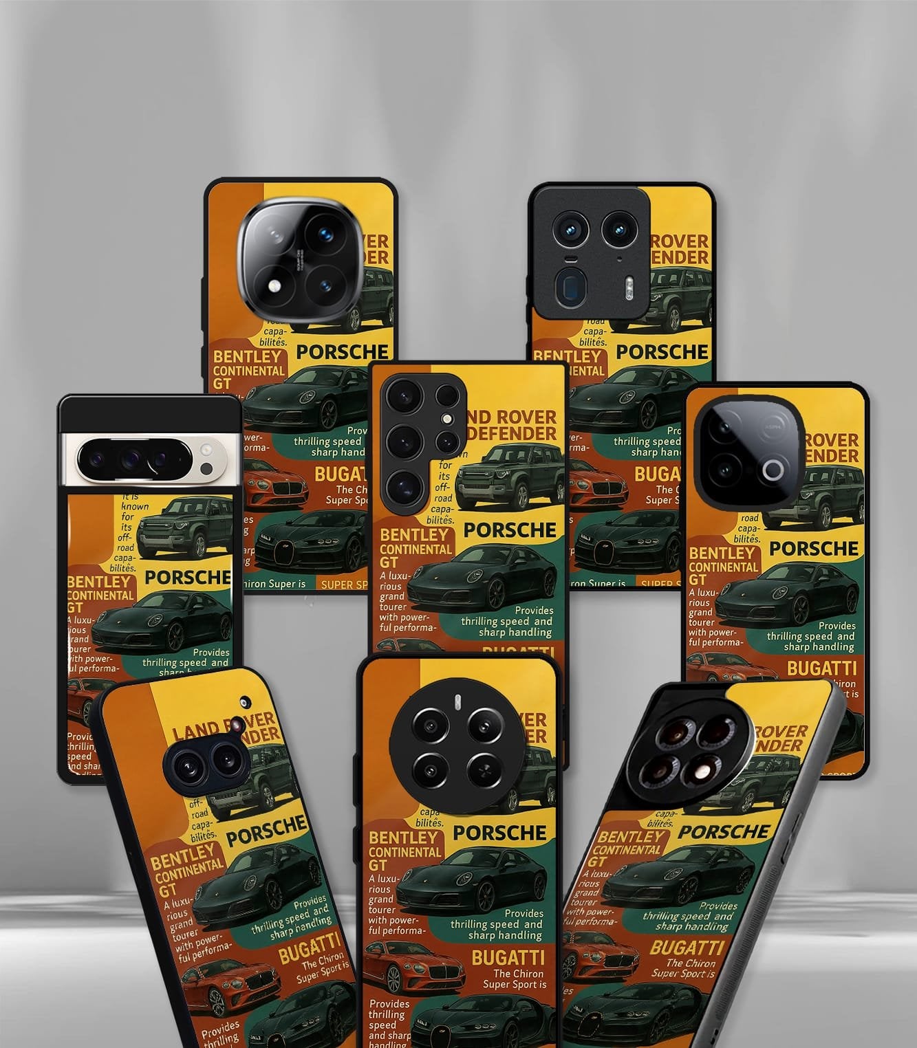 super car automotive premium glossy phone case compatible for every phone models.