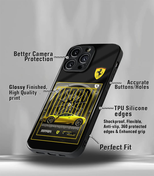 Super Car Automotive Premium Glossy Phone Case compatible for every Phone Models.