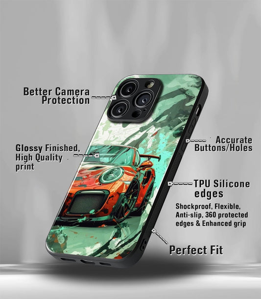 Super Car Automotive Premium Glossy Phone Case compatible for every Phone Models.