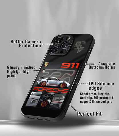 Porsche Super Car Premium Glossy Phone Case compatible for every Phone Models.