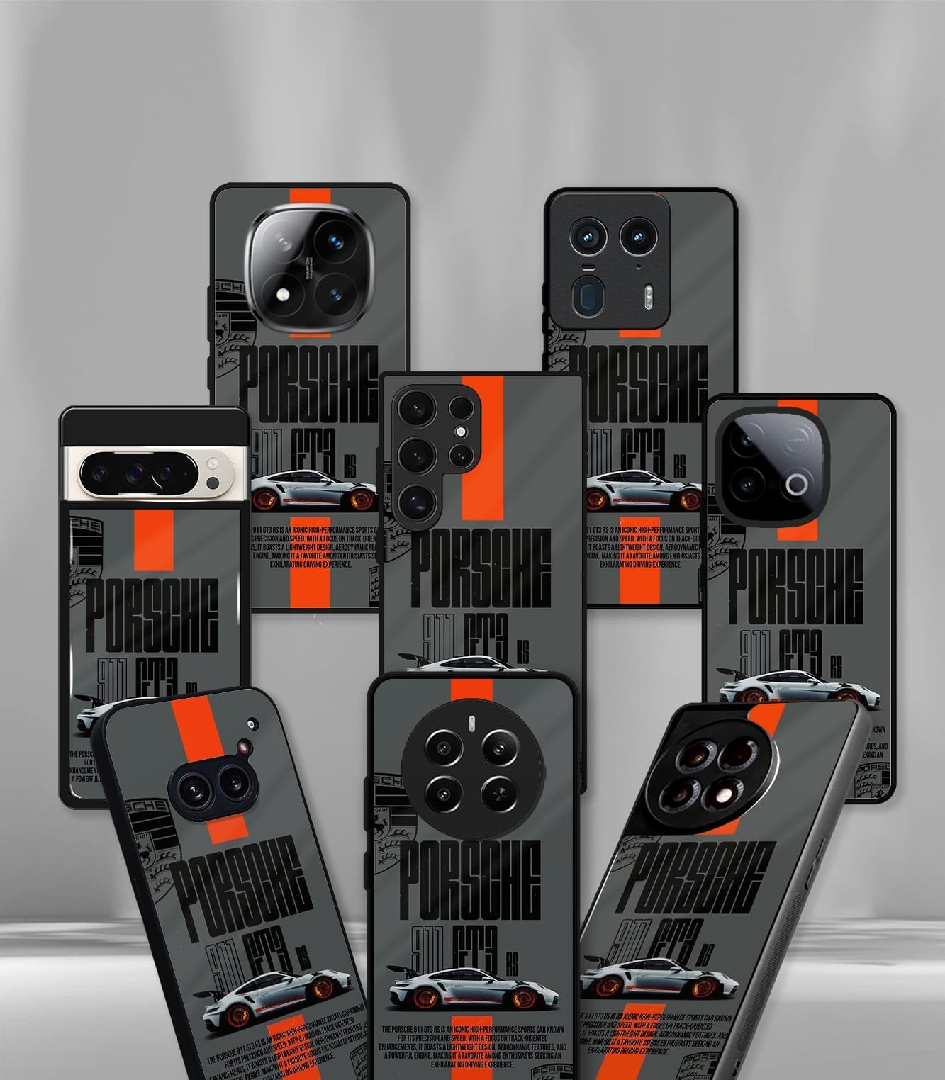 porsche super car premium glossy phone case compatible for every phone models.