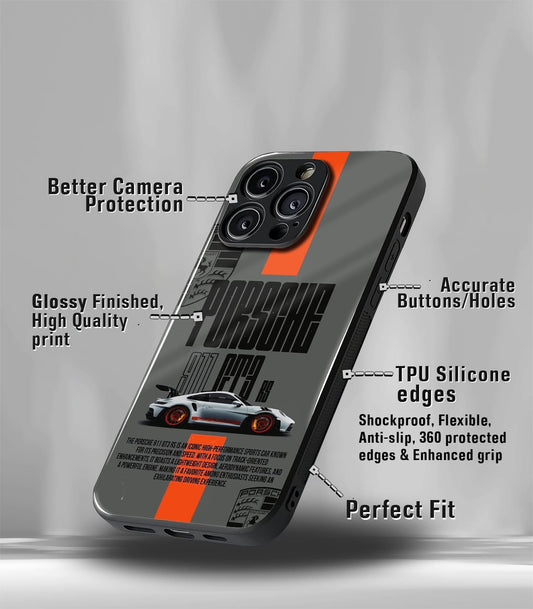 Porsche Super Car Premium Glossy Phone Case compatible for every Phone Models.