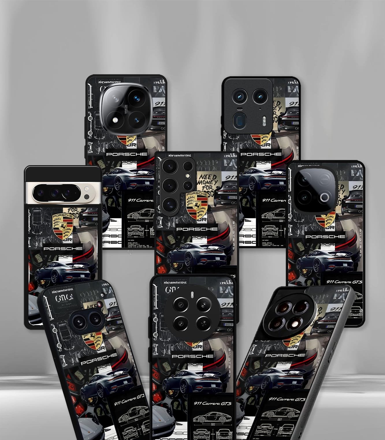 porsche super car premium glossy phone case compatible for every phone models.