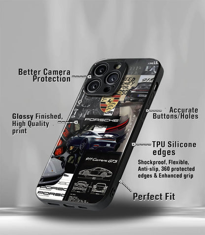 Porsche Super Car Premium Glossy Phone Case compatible for every Phone Models.