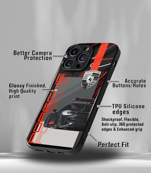 Porsche Super Car Premium Glossy Phone Case compatible for every Phone Models.