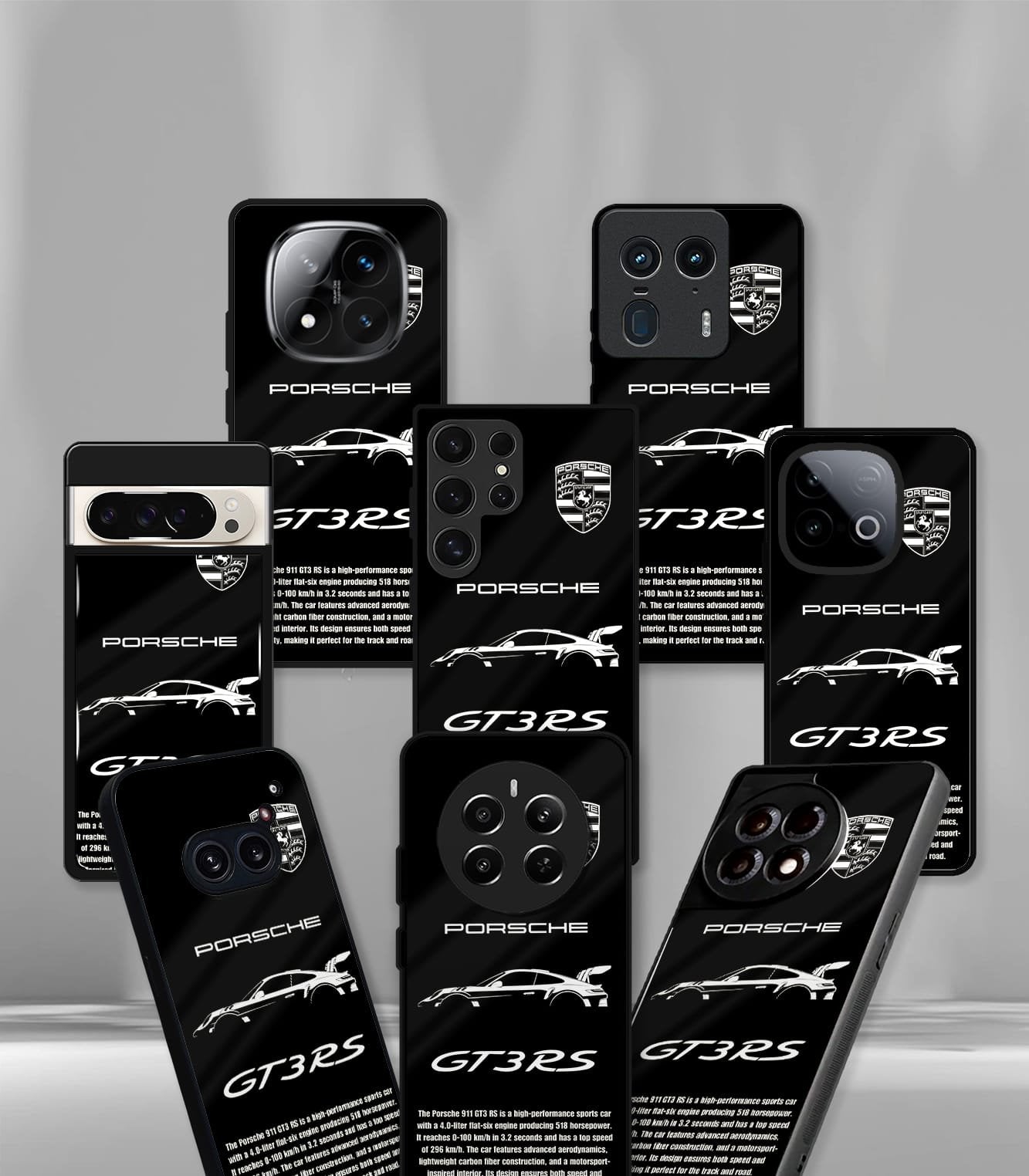 porsche super car premium glossy phone case compatible for every phone models.