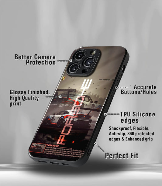 Porsche Super Car Premium Glossy Phone Case compatible for every Phone Models.