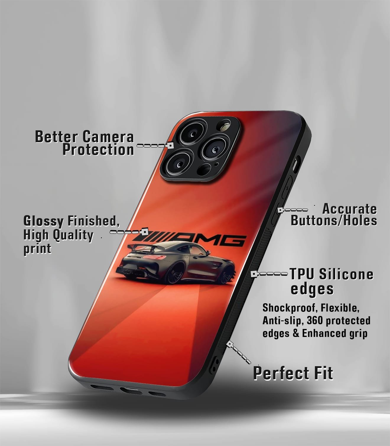super car automotive premium glossy phone case compatible for every phone models.