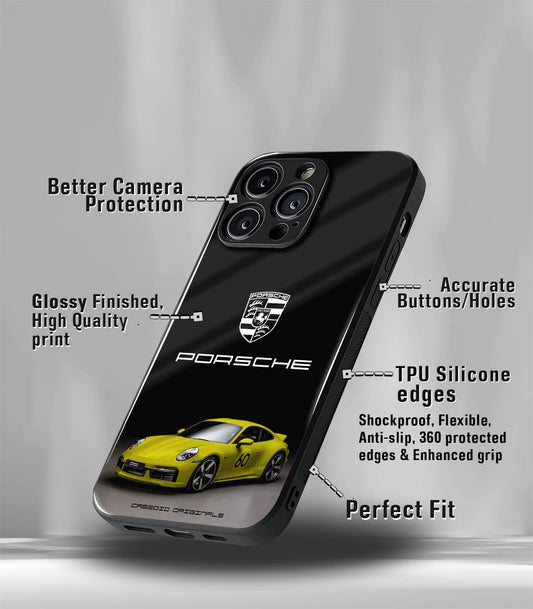 Porsche Super Car Premium Glossy Phone Case compatible for every Phone Models.