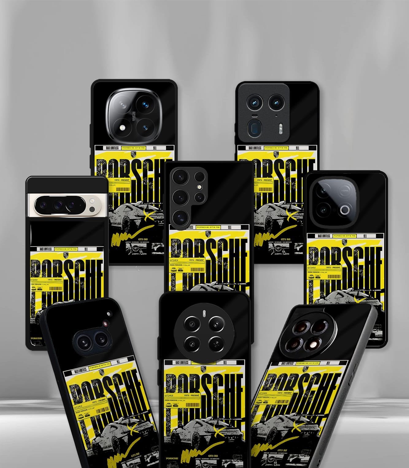 porsche super car premium glossy phone case compatible for every phone models.
