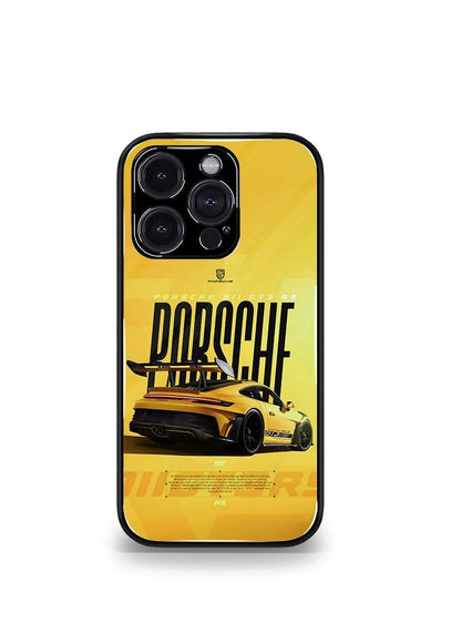 Yellow Porsche Premium Glossy Phone Case compatible for every Phone Models.