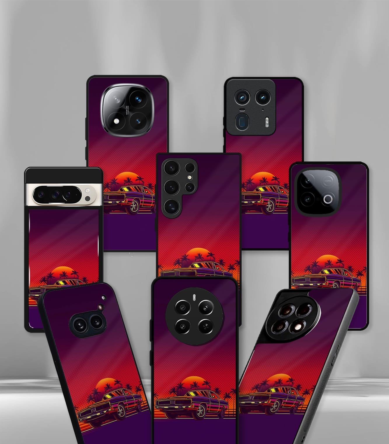 automotive premium glossy phone case compatible for every phone models.