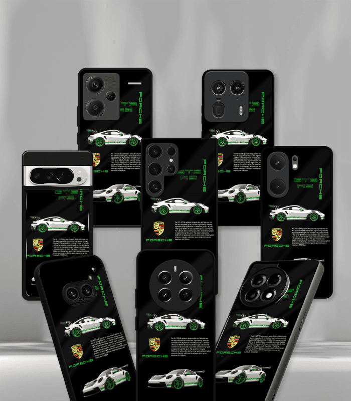 porsche super car automotive premium glossy phone case compatible for every phone models.