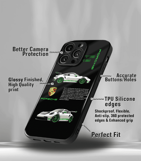 Porsche Super Car Automotive Premium Glossy Phone Case compatible for every Phone Models.