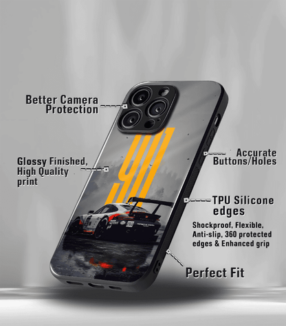 Porsche Super Car Automotive Premium Glossy Phone Case compatible for every Phone Models.