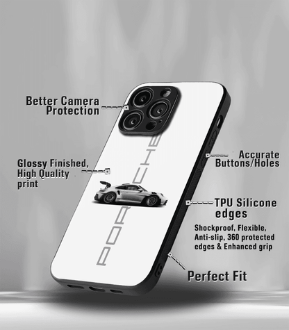 Porsche Super Car Automotive Premium Glossy Phone Case compatible for every Phone Models.