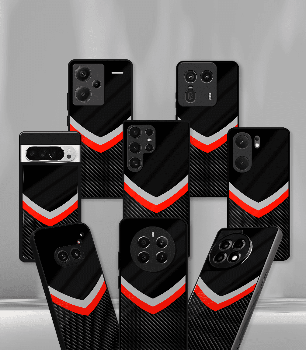 carbon fiber premium glossy phone case compatible for all phone models!
