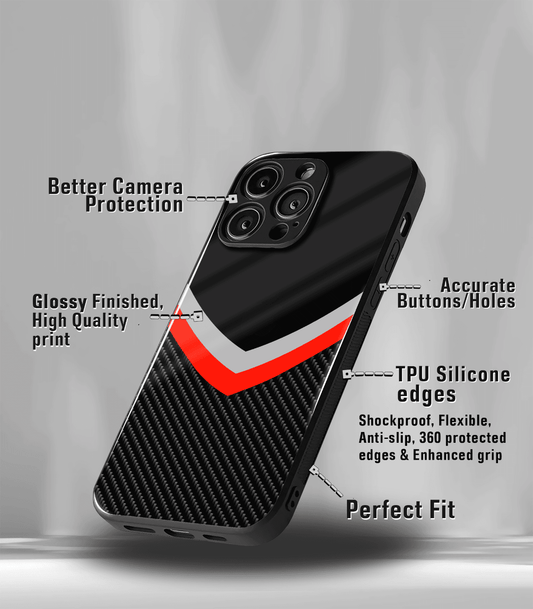 Carbon Fiber Premium glossy Phone Case compatible for all phone models!