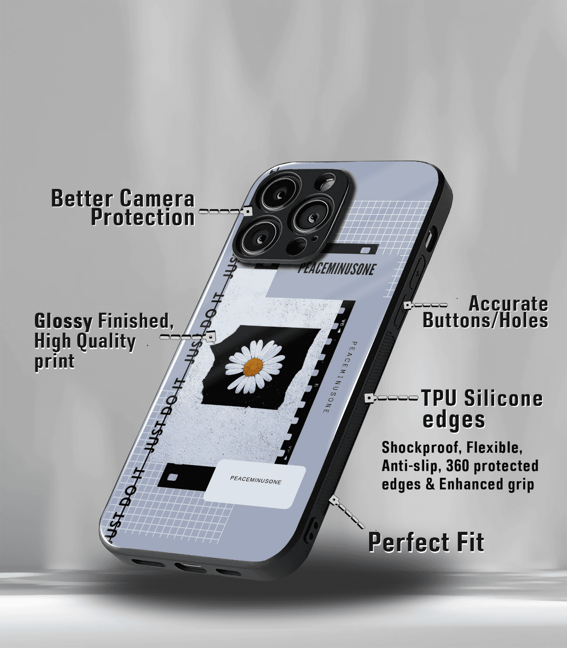 spin off premium glossy phone case compatible for all phone models!
