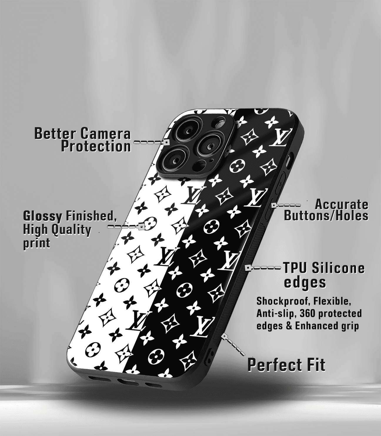 spin off premium glossy phone case compatible for all phone models!