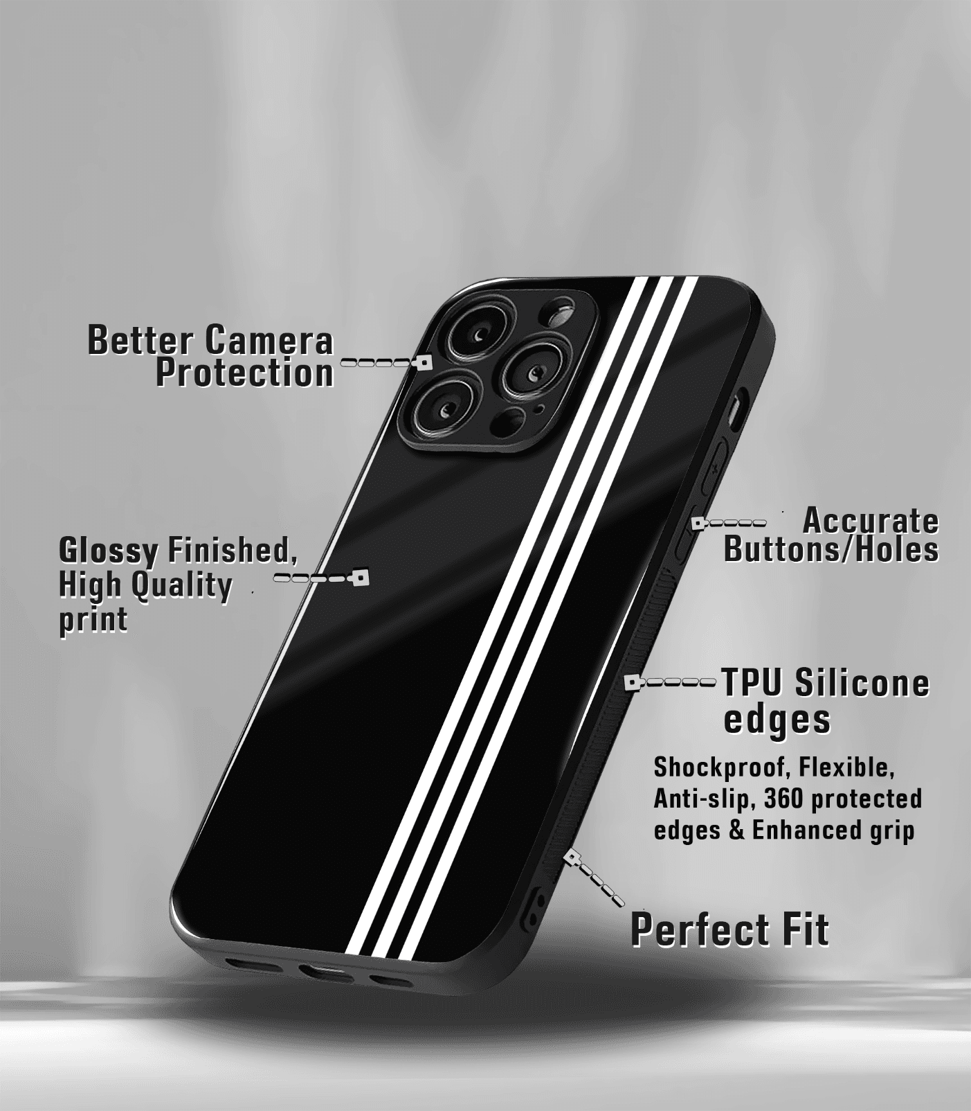 spin off premium glossy phone case compatible for all phone models!