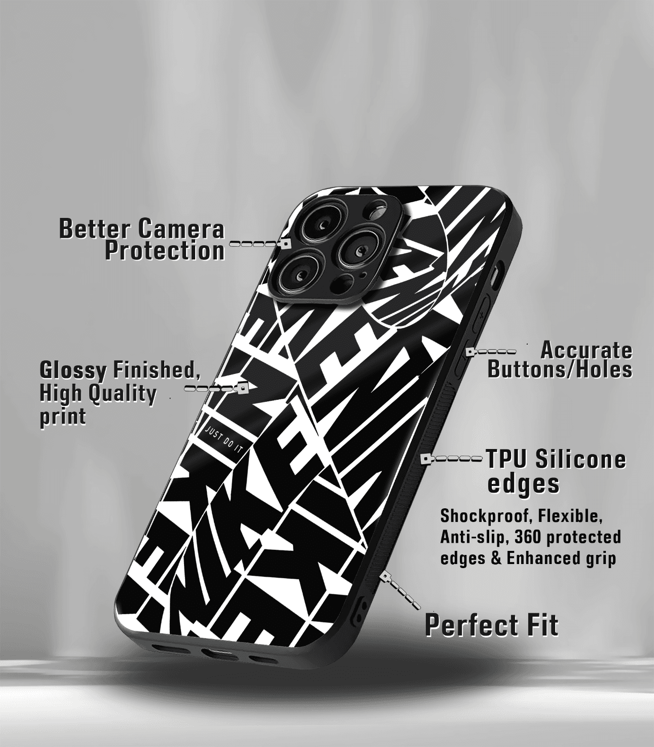 spin off premium glossy phone case compatible for all phone models!