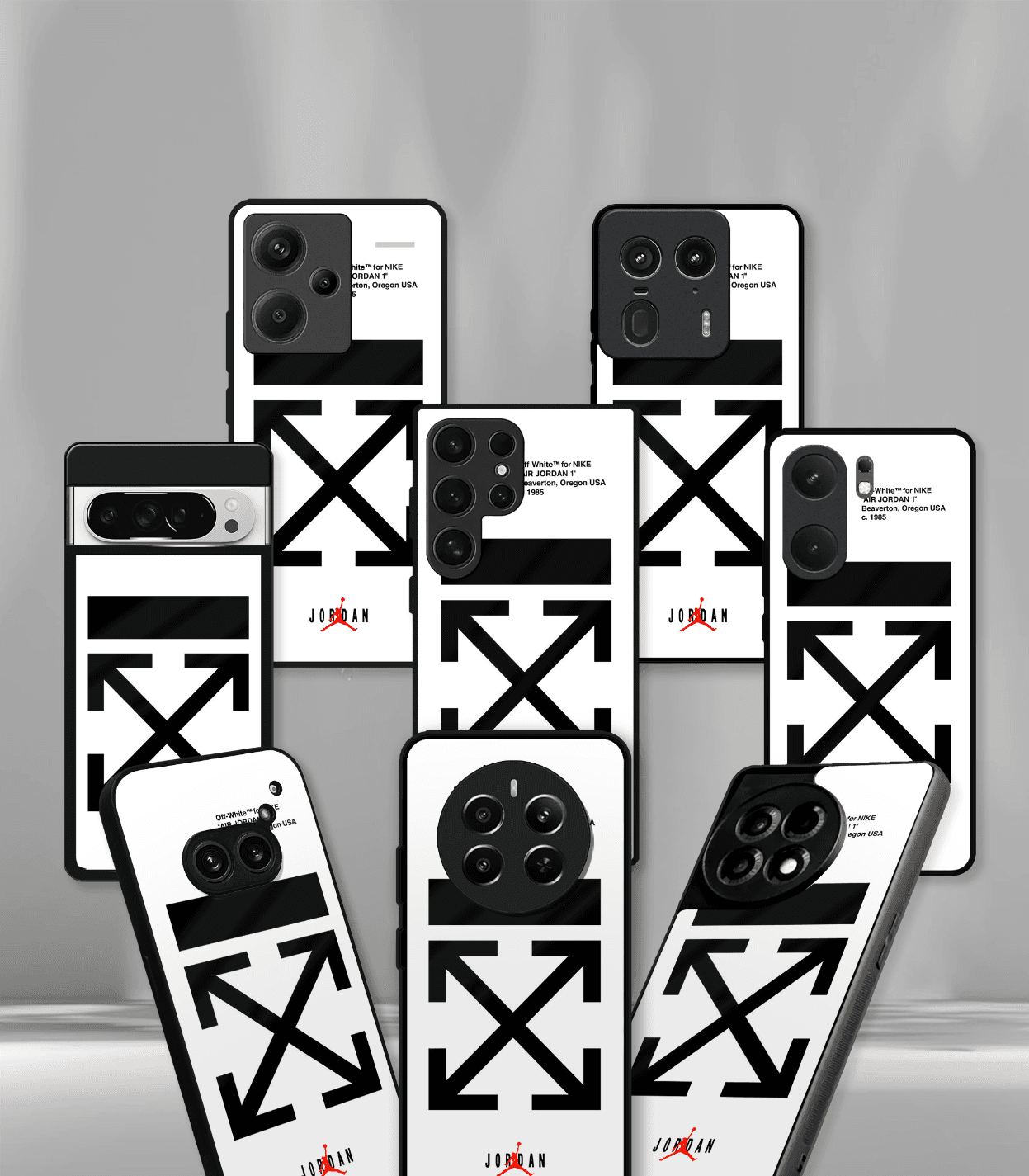 offwhite premium glossy phone case compatible for all phone models!
