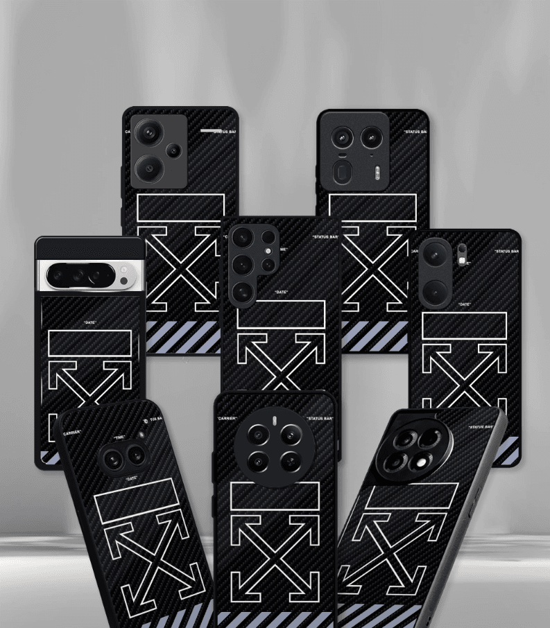 offwhite premium glossy phone case compatible for all phone models!