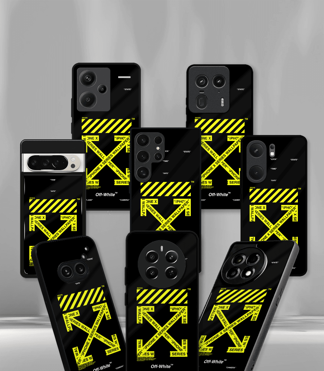 offwhite premium glossy phone case compatible for all phone models!